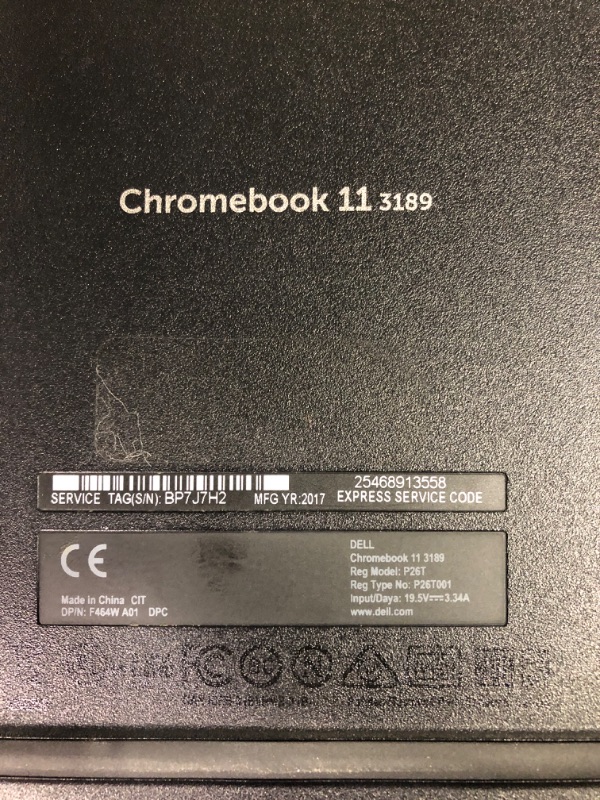 Photo 5 of Dell Chromebook 3189 Laptop, 11.6" HD (1366 x 768) Non-Touch, Intel Celeron N3060, 4GB RAM, 32GB eMMC SSD, Chrome OS (Renewed)