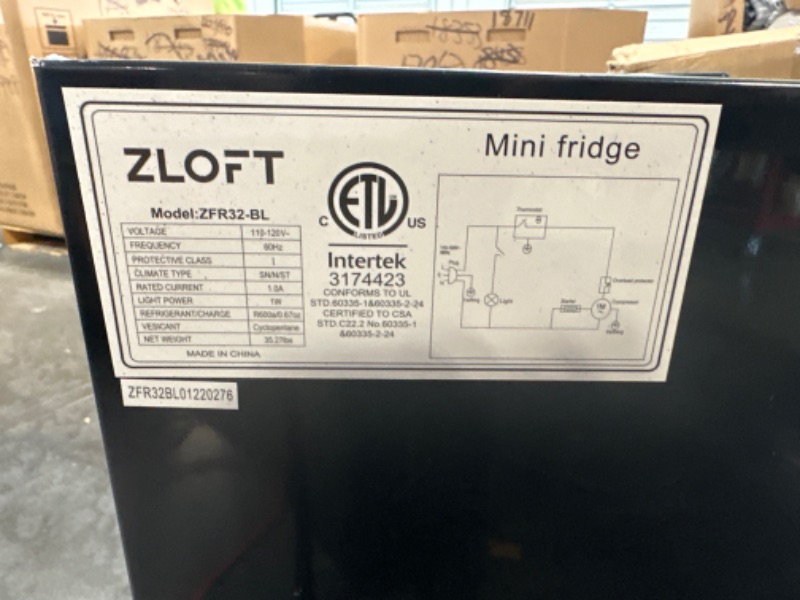 Photo 7 of ZLOFT Mini Fridge with Freezer 3.2cu | Portable Mini Fridge for Bedroom, Dorm Refrigerator/Dorm Fridge, Small Refrigerator with Freezer, Mini Refrigerator, Small Fridge RV Refrigerators
