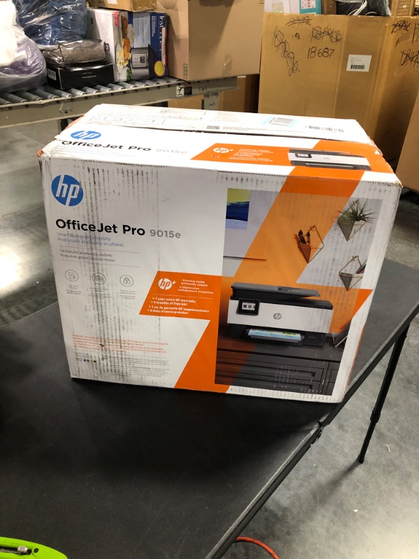 Photo 2 of HP OfficeJet Pro 9015e Wireless Color All-in-One Printer with bonus 6 months Instant ink with HP+ (1G5L3A),Gray