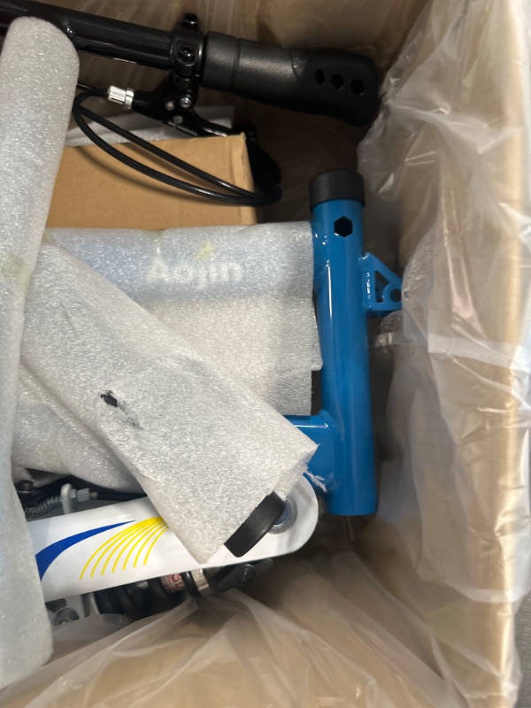 Photo 1 of Aojin Steerable Knee Walker Deluxe Medical Scooter for Foot Injuries Compact Crutches, 2022 Upgraded Model (Blue Plus) Blue/Black