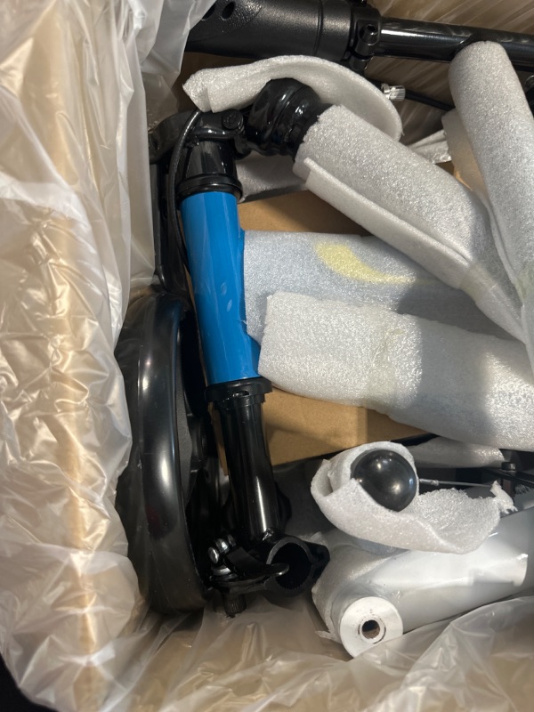 Photo 1 of Aojin Steerable Knee Walker Deluxe Medical Scooter for Foot Injuries Compact Crutches, 2022 Upgraded Model (Blue Plus) Blue/Black