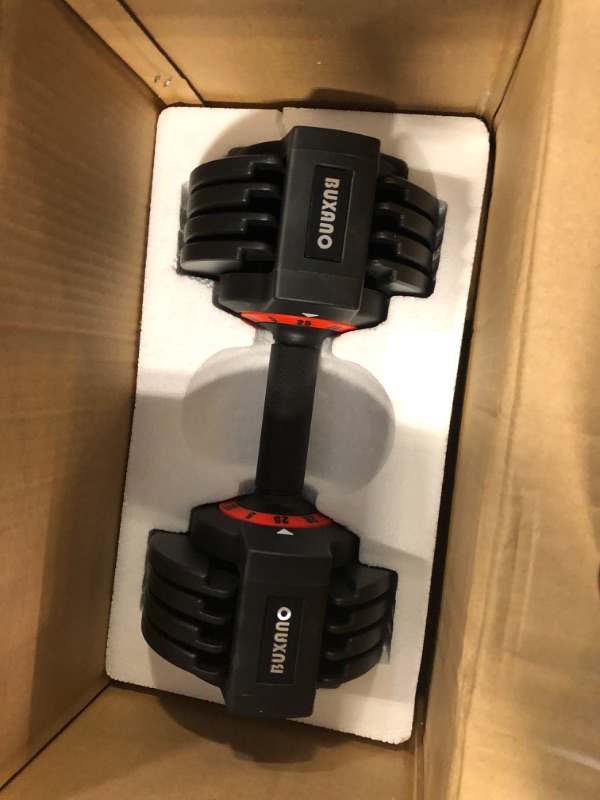 Photo 2 of Adjustable Dumbbell 25/55LB 5 In 1 Single Dumbbell for Men and Women Multiweight Options Dumbbell with Anti-Slip Nylon Handle Fast Adjust Weight for Home Gym Full Body Workout Fitness 55LB?1pc?