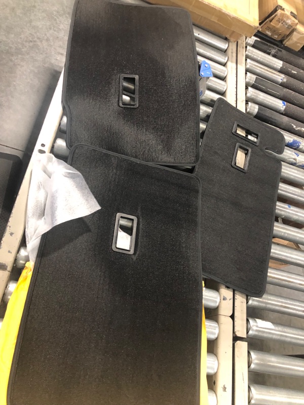 Photo 2 of 2020-2023 Tesla Model Y Second Row Seats Back Cover Mats (5 or 7 Seater) - 3 Pieces