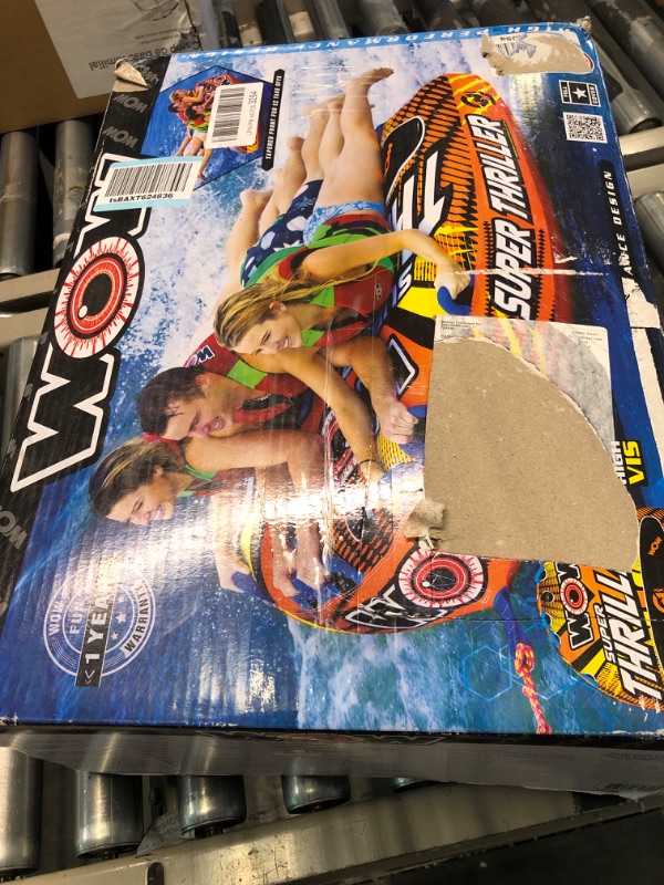 Photo 2 of Wow World of Watersports Super Thriller Deck Tube, 1 to 3 Person Towable and Tow Rope Bundle