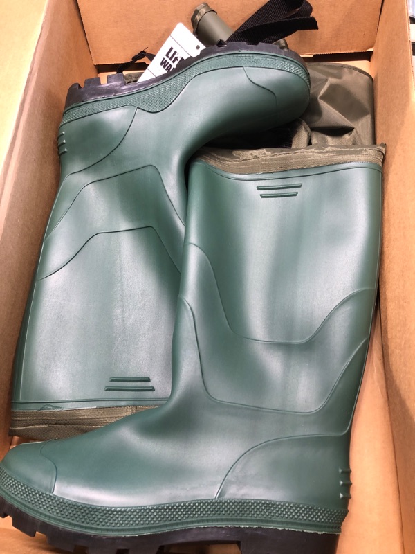 Photo 3 of TIDEWE Hip Wader, Lightweight Hip Boot for Men and Women, 2-Ply PVC/Nylon Fishing Hip Wader (Green and Brown)
