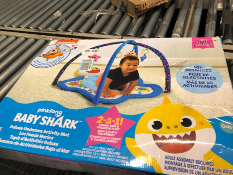 Photo 2 of WowWee Baby Shark Deluxe Undersea Baby Activity Mat – Infant Play Mat for Toddlers Includes 10+ Activities and Sounds – Multi-Sensory