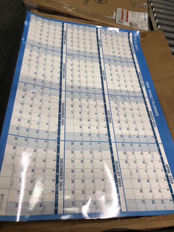 Photo 1 of AT-A-GLANCE 2023-2024 Erasable Calendar, Dry Erase Wall Planner, 36" x 24", Large, Academic & Regular Year, Double Sided, Horizontal (PM200S2824)