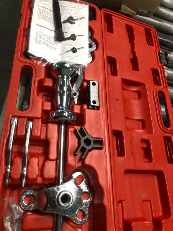 Photo 4 of Orion Motor Tech 9-Way Slide Hammer Puller Set, Front Wheel Hub Bearing Remover & Rear Wheel Axle Hub Dent Shaft Puller Tool Kit