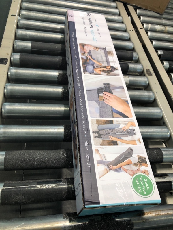 Photo 1 of Baby Delight Go with Me Portable Mesh Baby Gate | Span 30-48" Expandable Folding Gate | Pressure Mounted | Charcoal Tweed 48 inch (Pack of 1)
