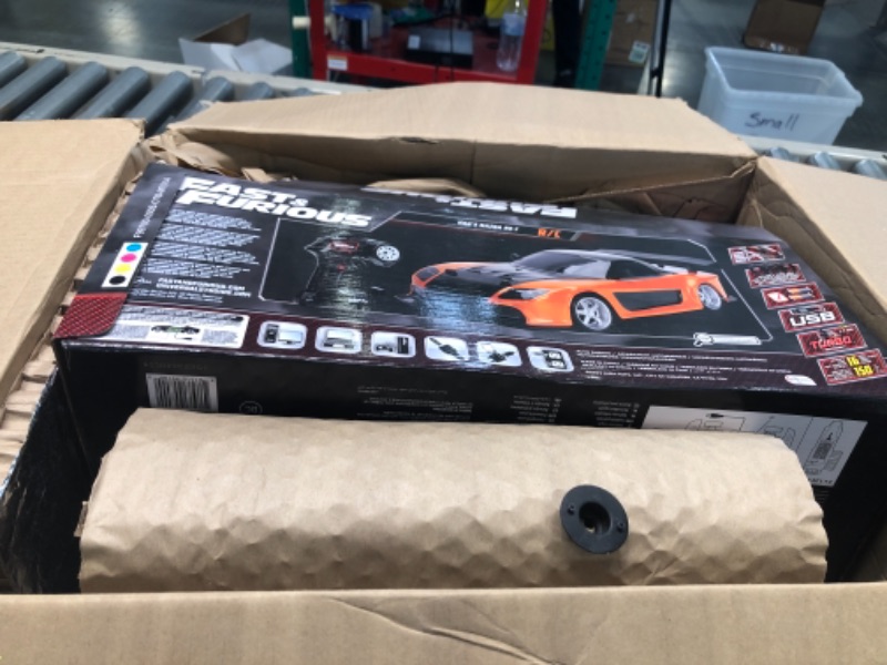 Photo 1 of Jada Toys Fast & Furious Han’s Mazda RX-7 Drift RC Car, 1: 10 Scale 2.4Ghz Remote Control Orange & Black, Ready to Run, USB Charging (Standard) (99700)
