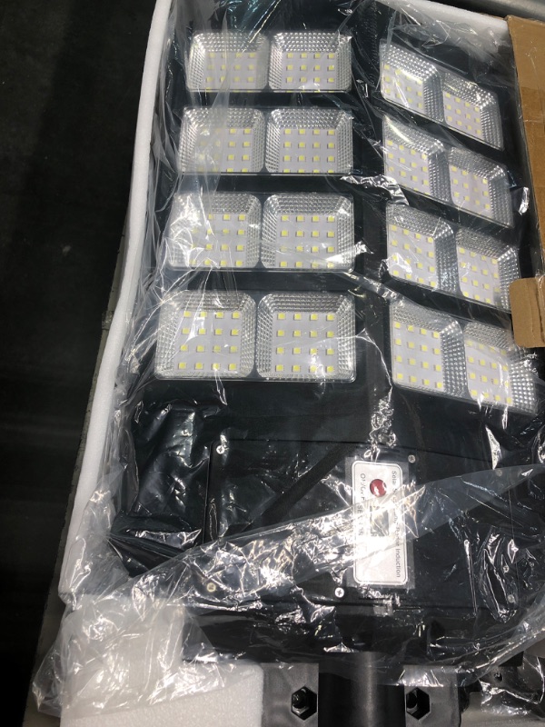 Photo 1 of A-ZONE 300W Solar Street Lights Outdoor Waterproof, 6500K 30000LM Outdoor LED Street Light Dusk to Dawn, LED Wide Angle Lamp with Motion Sensor and Remote Control, for Parking Lot, Yard, etc.
