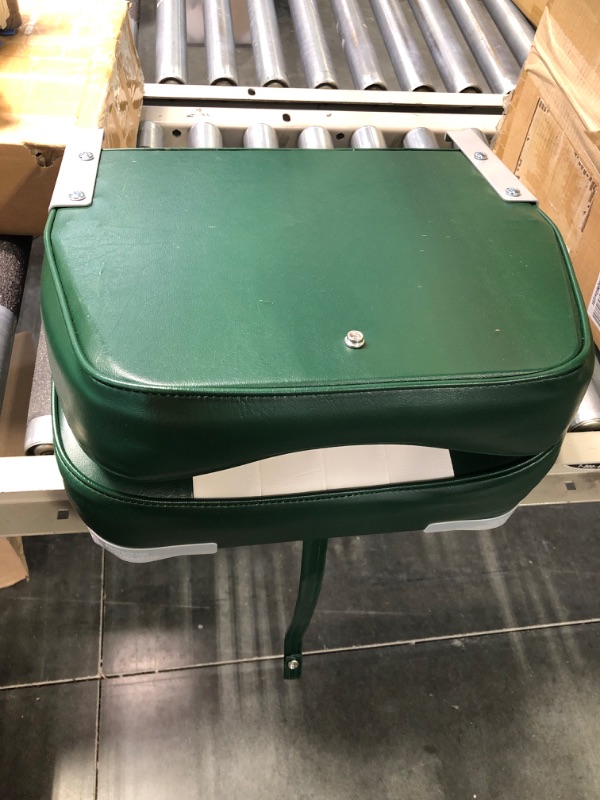 Photo 1 of Leader Accessories Classic Low Back Folding Boat Seat A-Green/White