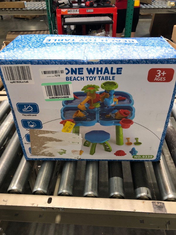 Photo 1 of Bennol Kids Sand Water Table Toys for Toddlers, 4 in 1 Outdoor Sand and Water Play Table Beach Toys for Kids Boys Girls, Water Activity Tables Summer Toys for Outside Backyard for Toddlers Age 3-5 4-in-1