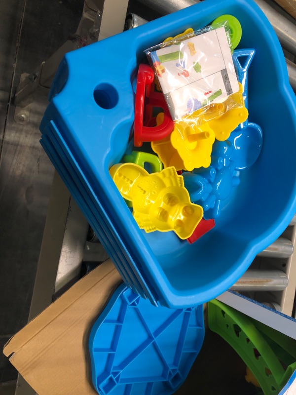 Photo 1 of Bennol Kids Sand Water Table Toys for Toddlers, 4 in 1 Outdoor Sand and Water Play Table Beach Toys for Kids Boys Girls, Water Activity Tables Summer Toys for Outside Backyard for Toddlers Age 3-5 4-in-1