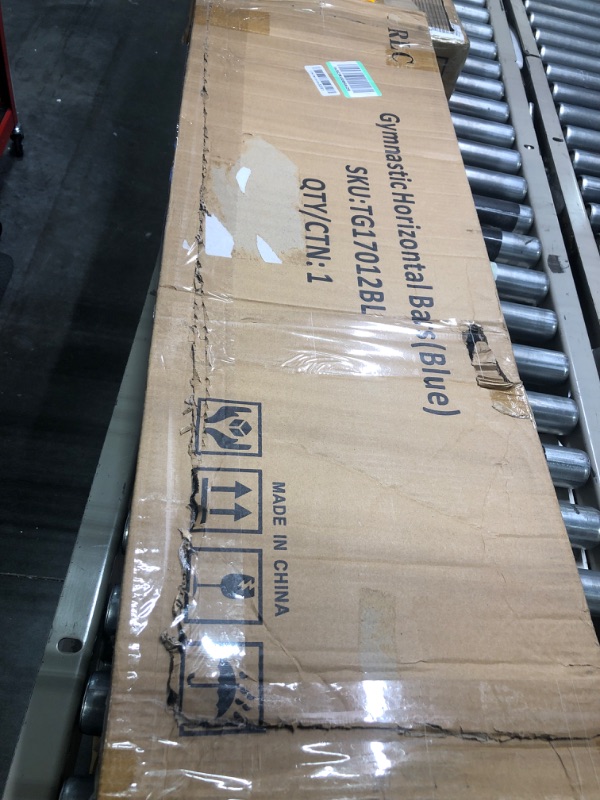 Photo 1 of RELIANCER Expandable Gymnastics Bars Junior Training Bar Adjustable Height Gymnastic Horizontal Bars Children Folding Training Monkey Bars Child Gym Climbing Tower Kip Balance Bar for Kids Gymnasts Blue