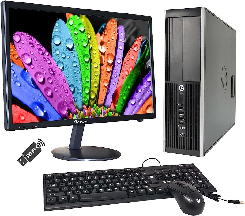 Photo 1 of HP Compaq Pro 6300 SFF Desktop Home Computer PC with 24 Monitor(HDMI) (Intel Pentium 3.0 GHz, 8GB DDR3, 500GB HDD, Wi-Fi, DP Port, VGA, USB 3.0 Windows 10 Home 64-bit)(Renewed)
--- Missing Power Cord For Monitor ---  