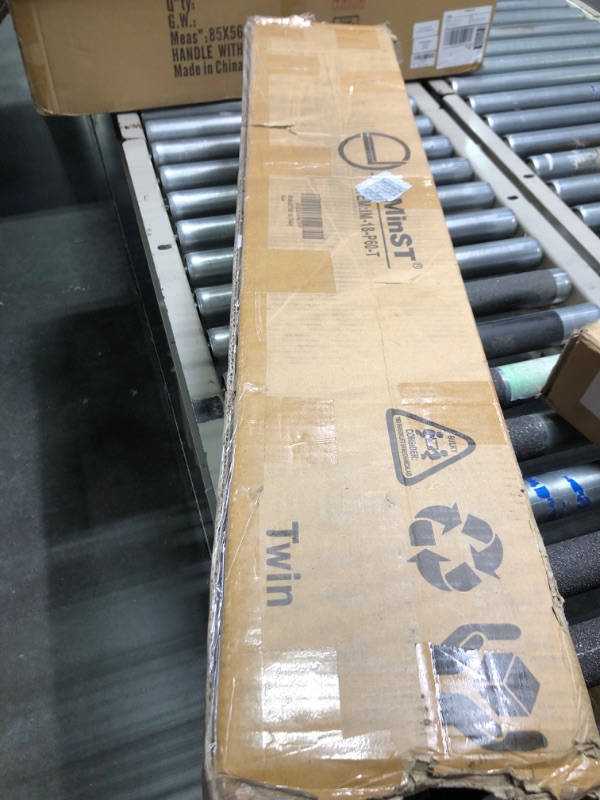 Photo 1 of 45MinST 3600lbs Heavy Duty Reinforced Platform, 18 Inch Tall Mattress Foundation, Steel Slats Support Bed Frame with Underbed Storage, Easy Assembly and Non Squeak, Twin