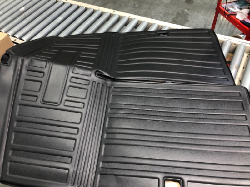 Photo 3 of T TGBROS Custom Fit for Cargo Mat 2018-2022 Volkswagen Tiguan(Only fits 7 Passenger) Cargo Liner Behind 2nd Row All Weather Rear Trunk Liner Non-Slip Black