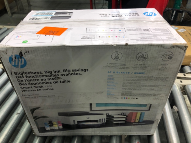 Photo 2 of HP Smart -Tank 7301 Wireless All-in-One Cartridge-free Ink Printer, up to 2 years of ink included, mobile print, scan, copy, automatic document feeder (28B70A)