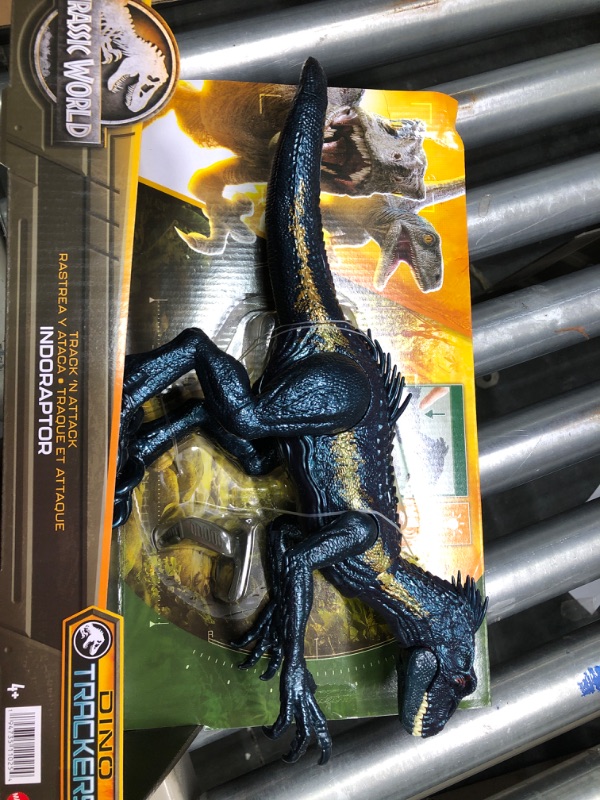 Photo 3 of Jurassic World Track N Attack Indoraptor Dinosaur Figure with Tracking Gear & 3 Attack Features, Plus Downloadable App & Ar