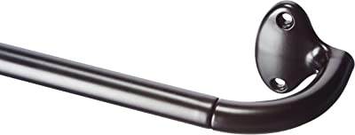 Photo 1 of Amazon Basics Room Darkening Blackout Curtain Rod - 88" to 120", Dark Bronze (Espresso) Bronze 88" to 120" 5/8-Inch Rod