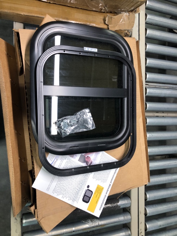 Photo 2 of RecPro RV Window | Teardrop Style | Vertical Sliding | RV Window Replacement (14"W x 16"H) | Made in USA