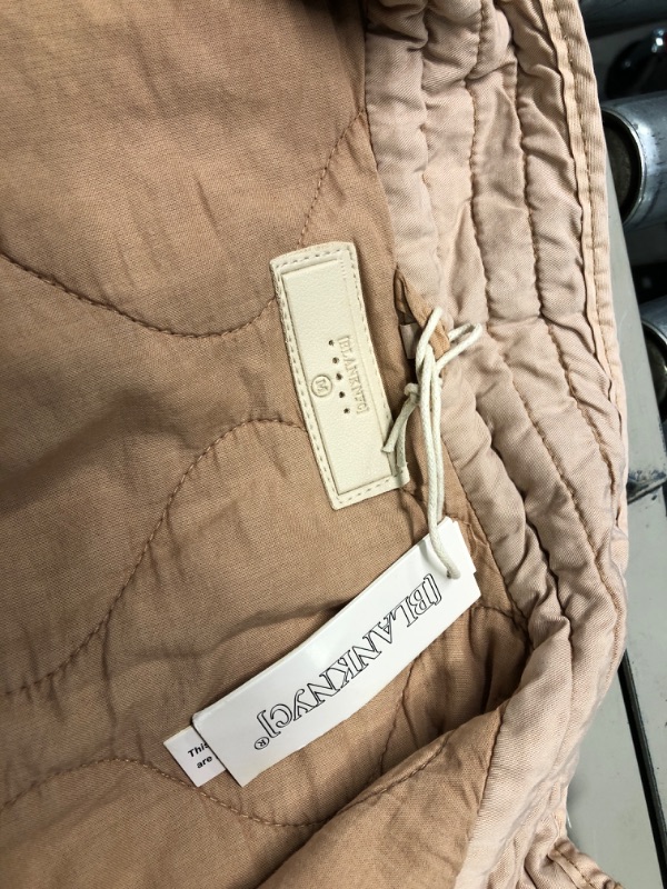 Photo 3 of [BLANKNYC] Womens Luxury Clothing Tencel Drop Shoulder Quilted Jacket Medium Sand Drift