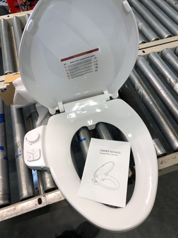 Photo 3 of Annde Bidet Toilet Seat, Elongated Advanced Toilet Seat with Dual Nozzles Separated Rear & Feminine Cleaning Natural Water Spray
