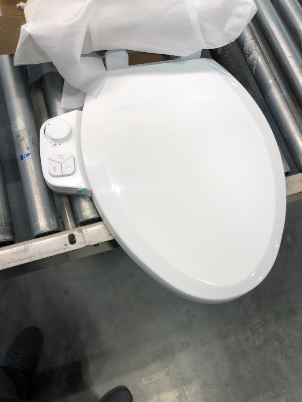 Photo 2 of Annde Bidet Toilet Seat, Elongated Advanced Toilet Seat with Dual Nozzles Separated Rear & Feminine Cleaning Natural Water Spray