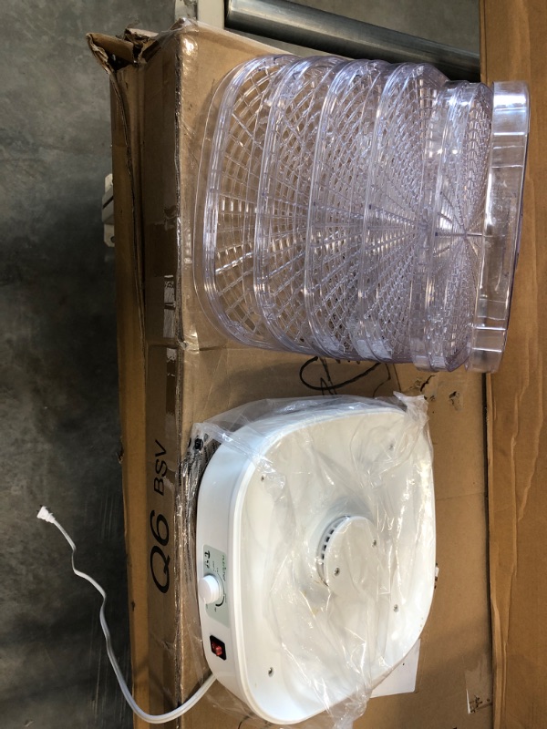 Photo 3 of NutriChef PKFD06 Kitchen Countertop Electric Food Dehydrator Preserver Machine with Adjustable Temperature and 5 Stackable Tray Racks