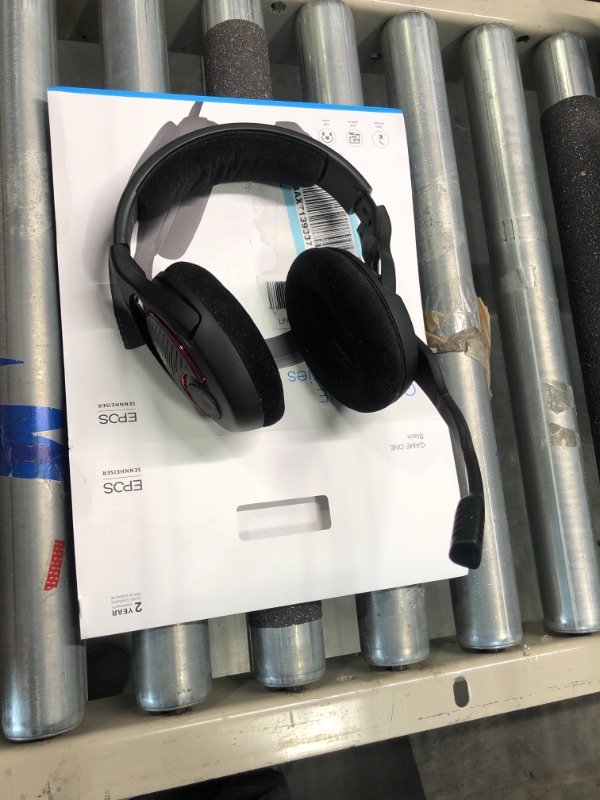 Photo 2 of EPOS I Sennheiser GAME ONE Gaming Headset, Open Acoustic, Noise-canceling mic, Flip-To-Mute, XXL plush velvet ear pads, compatible with PC, Mac, Xbox One, PS4, Nintendo Switch, and Smartphone - Black.