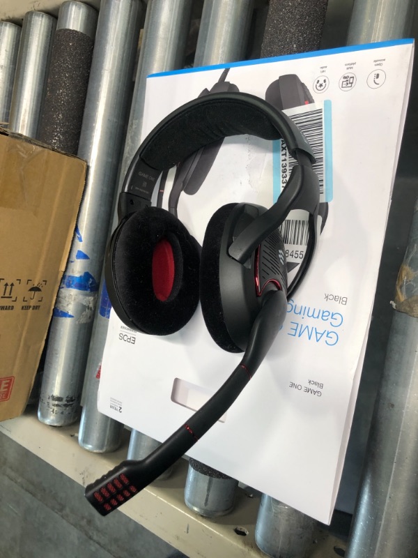 Photo 3 of EPOS I Sennheiser GAME ONE Gaming Headset, Open Acoustic, Noise-canceling mic, Flip-To-Mute, XXL plush velvet ear pads, compatible with PC, Mac, Xbox One, PS4, Nintendo Switch, and Smartphone - Black.