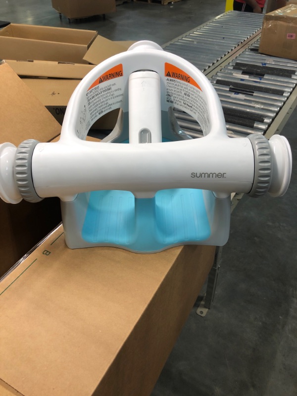 Photo 1 of Summer My Bath Seat (Aqua) - Baby Bathtub Seat for Sit-Up Bathing, Provides Backrest Support and Suction Cups for Stability - This Baby Bathtub is Easy to Set-Up, Remove, and Store
