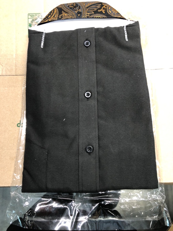 Photo 3 of DiBanGu Black Dress Shirts for Men 3XL 