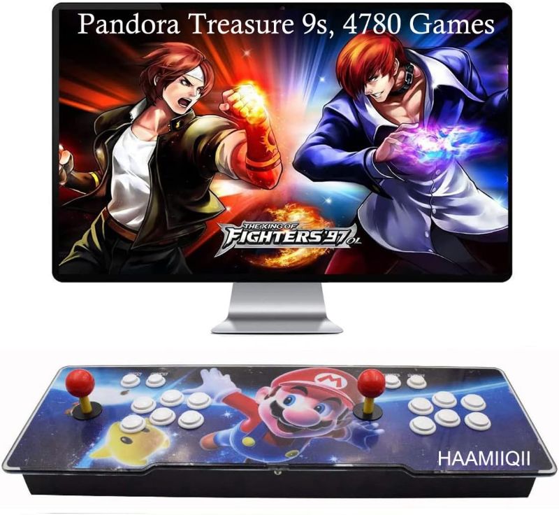 Photo 1 of HAAMIIQII Pandora Box 50s Arcade Game Console Machine - 20000 Games Installed, WiFi Version, 1920x1080P, 2D/3D Games, Search/Save/Hide/Pause/Download Games, 1-4 Players Online Game, Favorite List