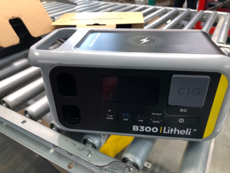 Photo 1 of B300 Litheli, Litheli Portable Power Station B300, 299Wh Backup Lithium Battery, 300W Pure Sine Wave AC Outlets with 100W PD Fast Charging, Litheli Solar Generator for Outdoor Camping, Emergency.
