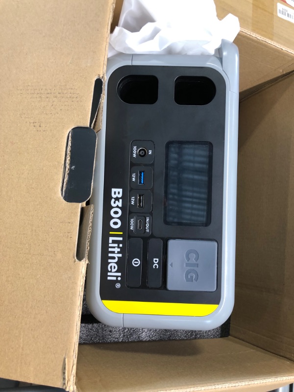 Photo 1 of B300 Litheli, Litheli Portable Power Station B300, 299Wh Backup Lithium Battery, 300W Pure Sine Wave AC Outlets with 100W PD Fast Charging, Litheli Solar Generator for Outdoor Camping, Emergency.
