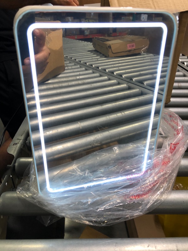 Photo 1 of Easy-Take Skincare Fridge - Mini Fridge with Dimmable LED Mirror (4 Liter/6 Can), Cooler and Warmer, for Refrigerating Makeup, Skincare and Food, Mini Fridge for Bedroom, Office and Car, White