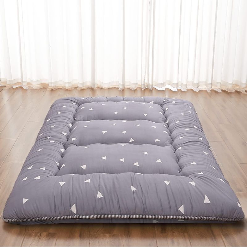 Photo 1 of XICIKIN Japanese Floor Mattress, Japanese Futon Mattress Foldable Mattress, Roll Up Mattress Tatami Mat with Washable Cover, Easy to Store and Portable for Camping, Triangle,