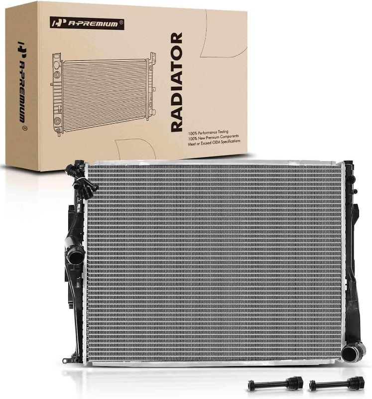 Photo 1 of A-Premium Engine Coolant Radiator Assembly Compatible with BMW E90/E91/E92 128i, 325i, 325xi, 328i xDrive, 328xi, 330i, 330xi, Z4, Replace# 17117559273, 17117562079