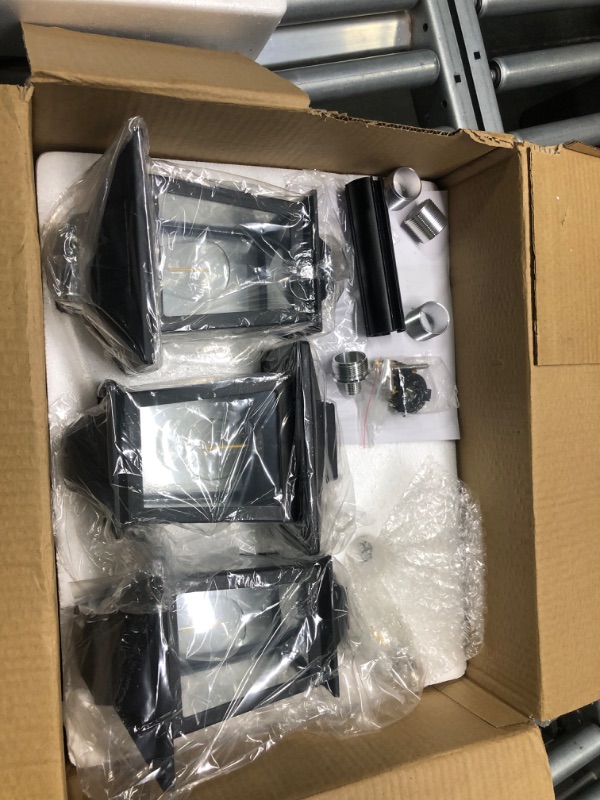 Photo 1 of 75"Solar Lamp Post Light, 70Lumen Solar Outdoor Lights Post Waterproof, Triple-Head Pole Lights Outdoor Floor Lamp Vintage for Patio, Backyard, Driveway,Warm White Solar Street Light,Replaceable Bulb