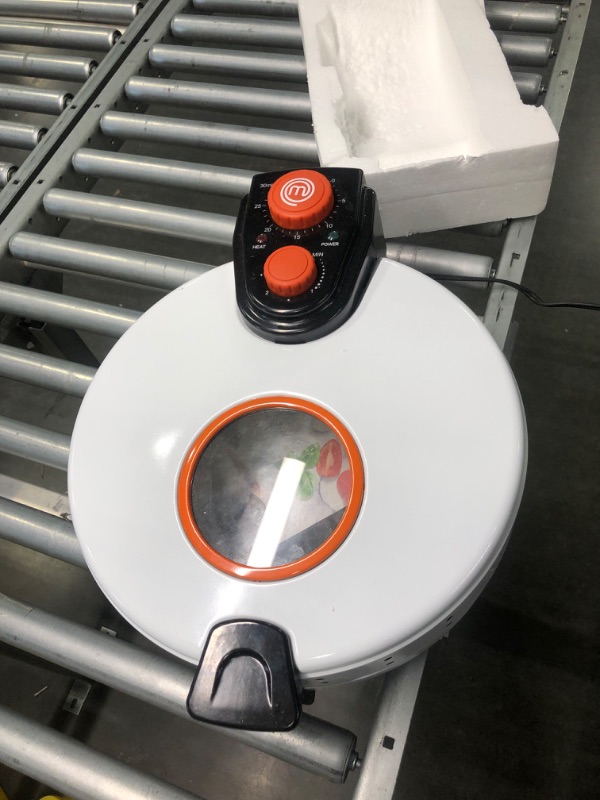 Photo 2 of MasterChef Pizza Maker- Electric Rotating 12 Inch Non-stick Calzone Cooker - Countertop TableTop Oven Pizza Pie and Quesadilla Oven w Adjustable Temperature Control, Holiday Birthday Christmas Gift