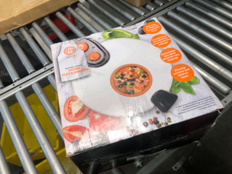 Photo 4 of MasterChef Pizza Maker- Electric Rotating 12 Inch Non-stick Calzone Cooker - Countertop TableTop Oven Pizza Pie and Quesadilla Oven w Adjustable Temperature Control, Holiday Birthday Christmas Gift