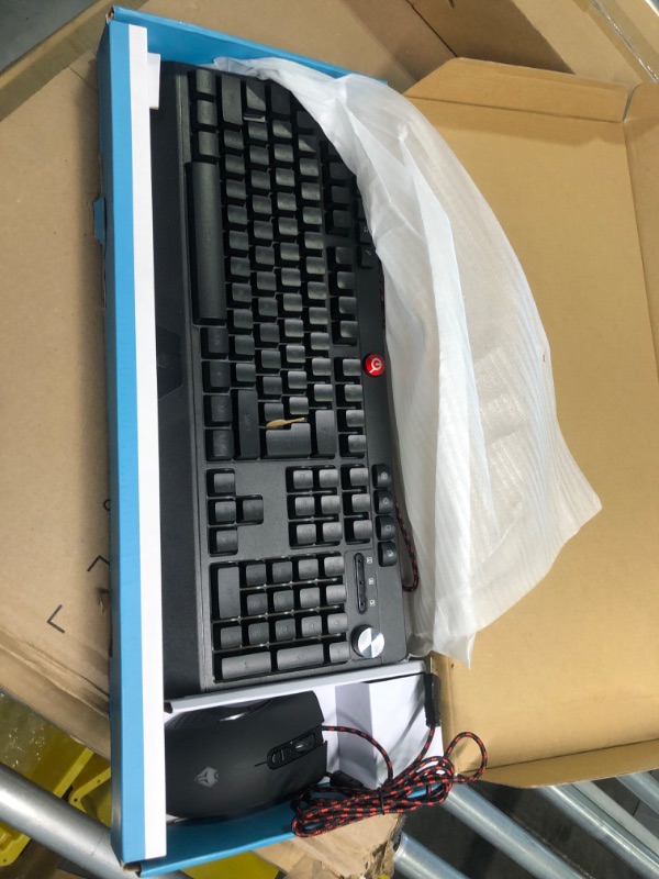 Photo 2 of USB Wired Gaming Keyboard Mouse Set, 104 Keys, 10 RGB Backlit Modes, 19 Keys Anti-Ghost Keyboard, 1200-7200 DPI Mouse (Black)