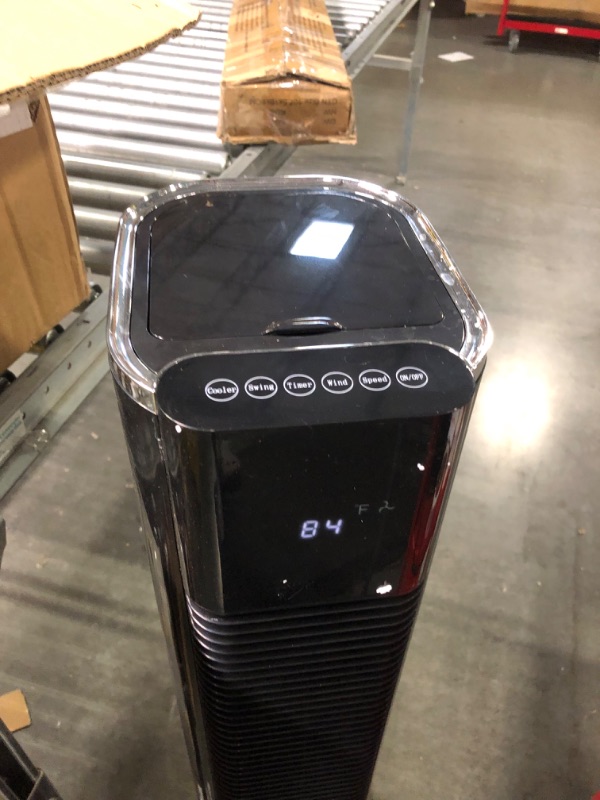 Photo 1 of Evaporative Air Cooler, 42" Portable Air Conditioner for Room, 3 In 1 Windowless Air Cooler, 1.3 Gallon Water Tank, 90° Oscillating, 4 Mode & 3 Speed, 12H Timer, 4 Ice Boxes, Remote Control,Black