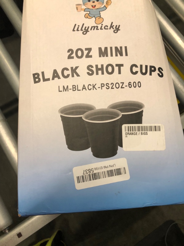 Photo 2 of 600 PACK 2 oz Plastic Shot Glasses, Black Disposable Plastic Cups, Mini Black Shot Cups, 2 oz Party Cups for Jello Shots and Tasting Black 600