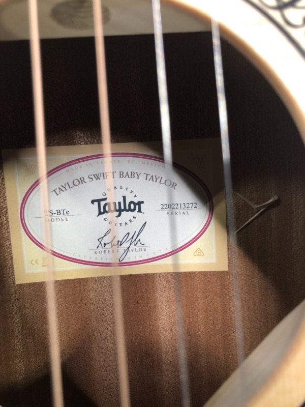 Photo 5 of Taylor Swift Signature Baby Taylor Acoustic-Electric Guitar Natural

**FACTORY PACKAGED--OPENED IN WAREHOUSE FOR PICTURES ONLY**