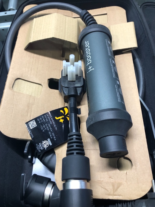 Photo 1 of J+ Booster 2 Electric Vehicle EV Charger - Level 2 Portable 40 Amp Fast Charging Station for All EV's Home Indoors or Outdoors (9.6 kW, 240V, EVSE, UL Certified, NEMA 14-50, Wall Bracket, Case)

**