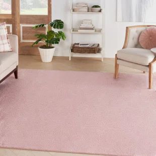 Photo 1 of 48 X 70 IN PINK COTTON RUG