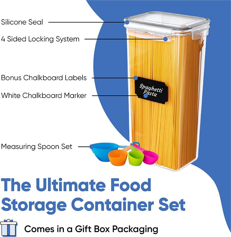 Photo 1 of Airtight food storage with lids 5-pk variety sizes